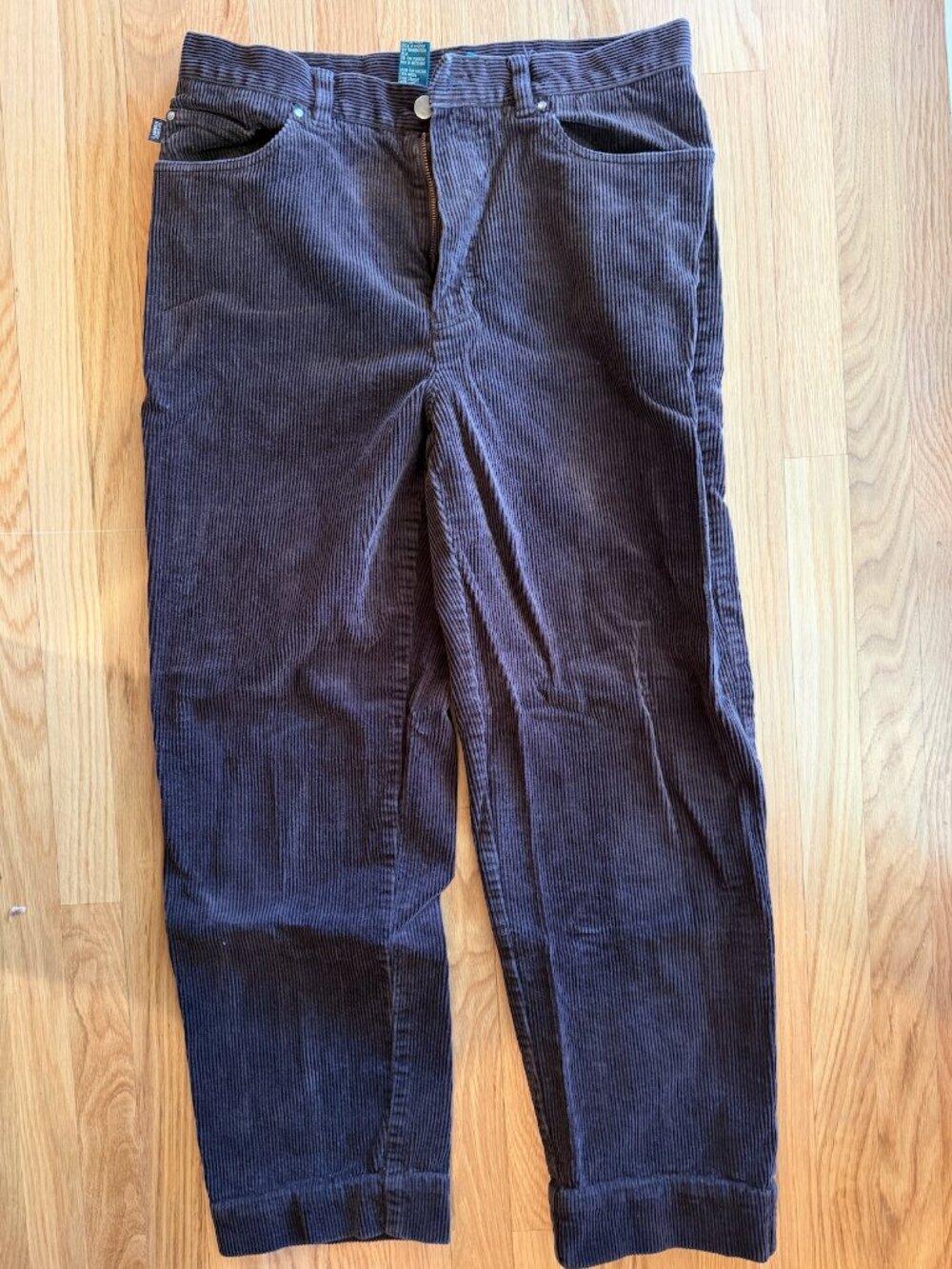 Ralph Lauren Chocolate Brown Big Cord Pants (size 12)